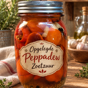 Opgelegde peppadew pepers zoetzuur